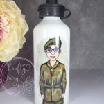 personalised army soldier 600ml water bottle