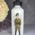 personalised army soldier 600ml water bottle