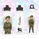 personalised army soldier 600ml water bottle