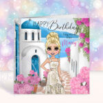 personalised birthday card for lady who loves holidays in greece