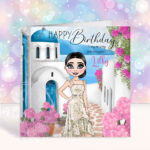 personalised birthday card for lady who loves holidays in greece