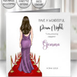 personalised prom card for girl 61 back view prom dress colour options