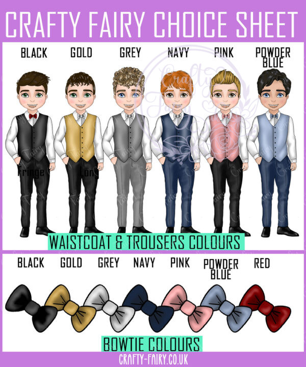 personalised school leavers prom card boy in waistcoat & bowtie