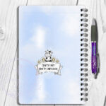 personalised daisy dairy cow & daisies a5 notebook gift