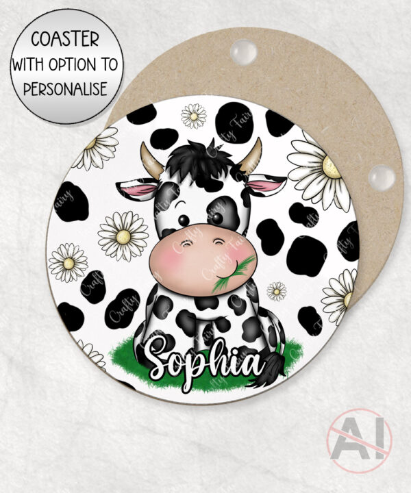 personalised daisy friesian dairy cow & daisies cow print mug gift
