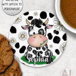 personalised daisy friesian dairy cow & daisies cow print mug gift