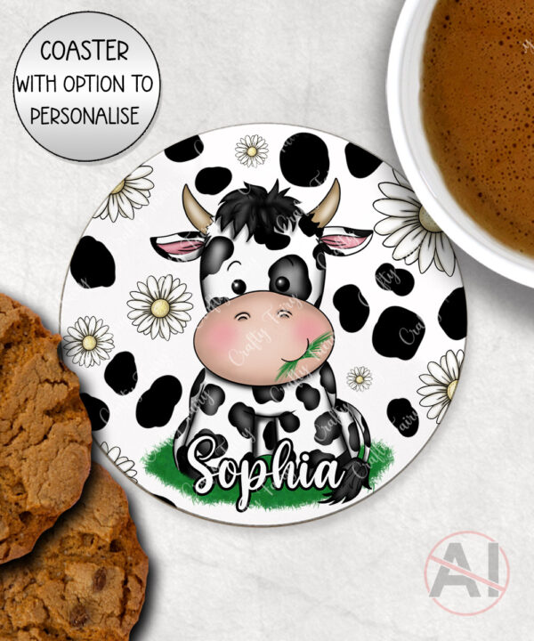 personalised daisy friesian dairy cow & daisies cow print mug gift