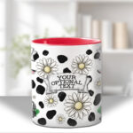 personalised daisy friesian dairy cow & daisies cow print mug gift
