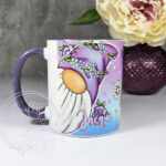 personalised summer gonks trio in purple hats mug gift