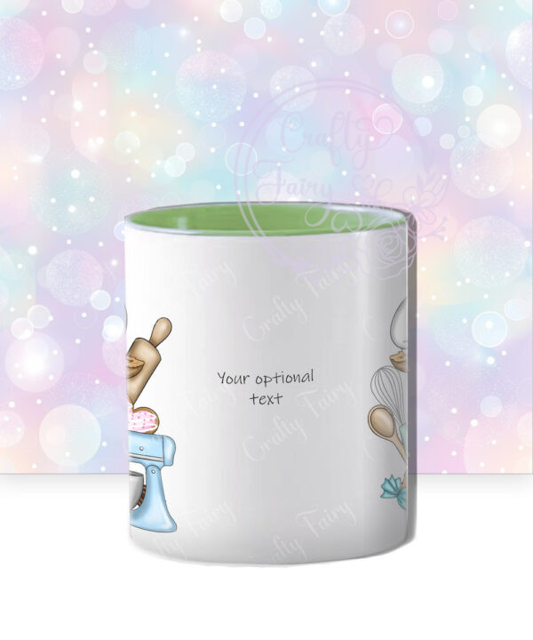 personalised highland cow baker baking print mug gift