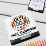 personalised best teacher ever memo notes holder