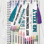 personalised best teaching assistant in the world metal bookmark