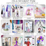 personalised highland cow with blue forget me not flowers birthday card