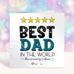 personalised best dad/daddy/grandad in the world father's day or birthday card