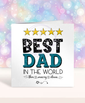 personalised best dad/daddy/grandad in the world father's day or birthday card