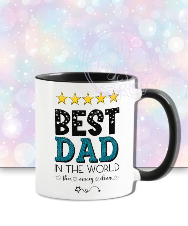 personalised best dad/daddy/grandad in the world mug gift