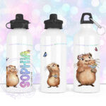 personalised chill as a capybara 600ml school water bottle