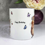 personalised capybara with daisies mug gift