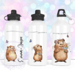 personalised chill as a capybara 600ml water bottle