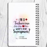 personalised female ambulance technician superpower a5 notebook journal gift