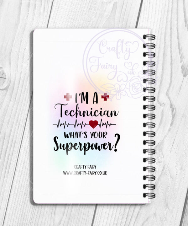 personalised female ambulance technician superpower a5 notebook journal gift