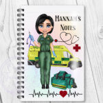 personalised female ambulance technician superpower a5 notebook journal gift