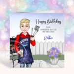 personalised bbq king or grill king birthday or father's day card