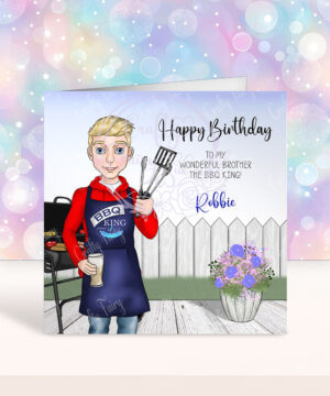 personalised bbq king or grill king birthday or father's day card