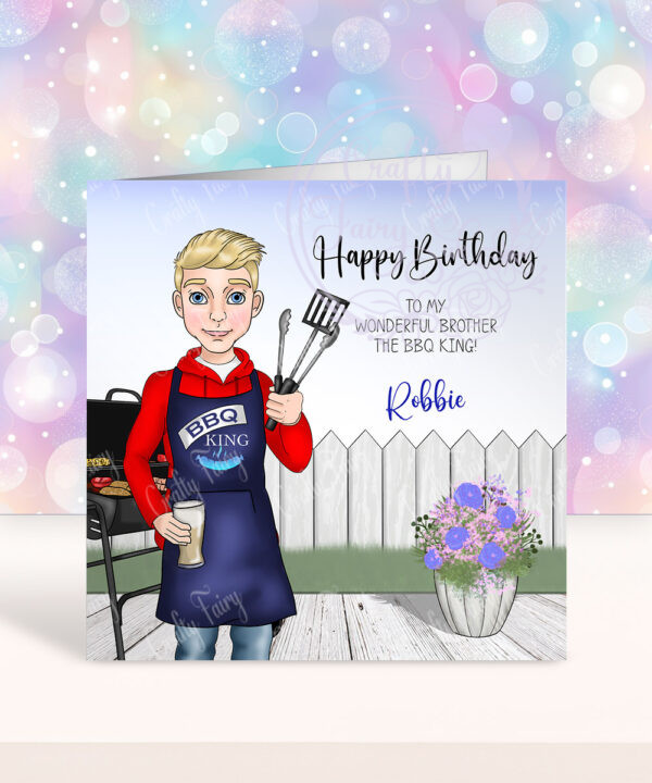 personalised bbq king or grill king birthday or father's day card