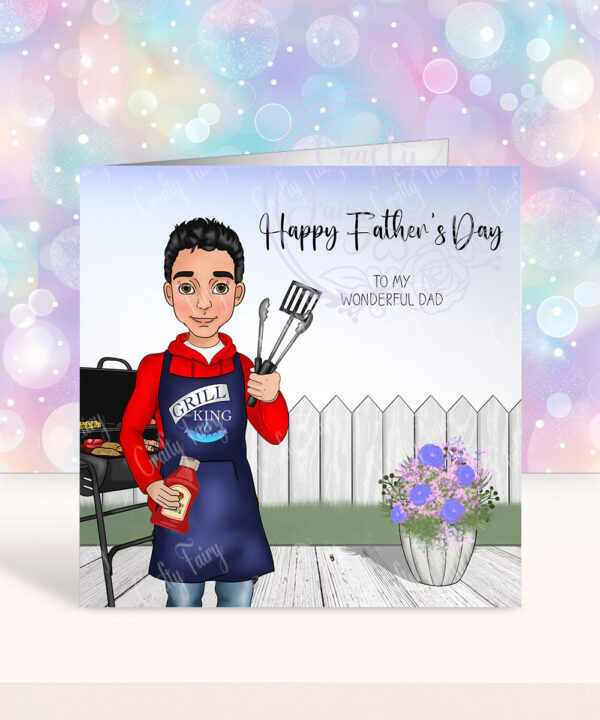 personalised bbq king or grill king birthday or father's day card
