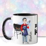 personalised bbq king or grill king dad mug gift