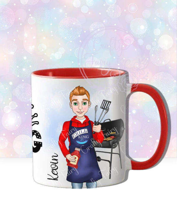 personalised bbq king or grill king dad mug gift