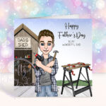 personalised diy dad and shed birthday or father's day card