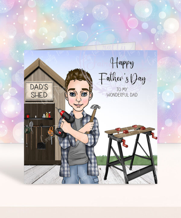 personalised diy dad and shed birthday or father's day card
