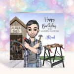 personalised diy dad and shed birthday or father's day card