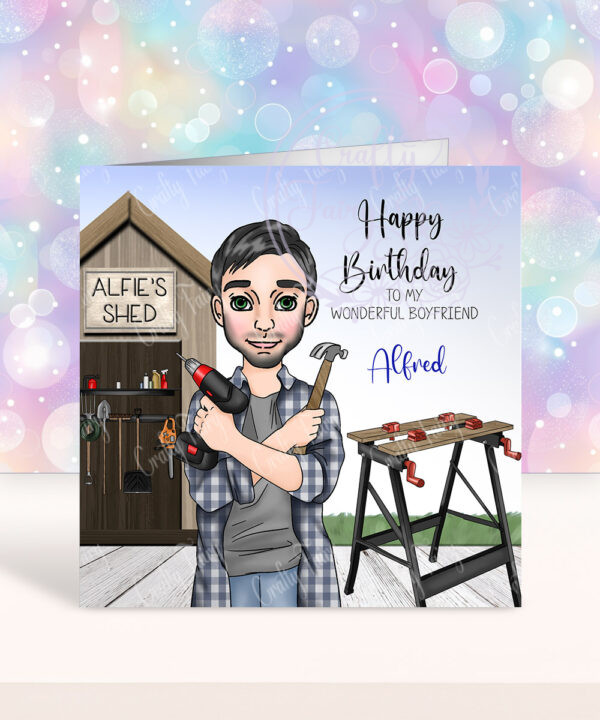 personalised diy dad and shed birthday or father's day card