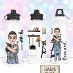 personalised diy expert handyman 600ml water bottle gift for dad