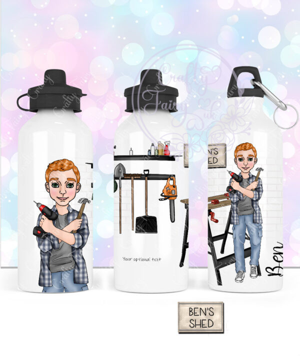 personalised diy expert handyman 600ml water bottle gift for dad