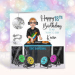 personalised dj birthday card or father's day card