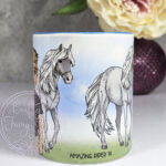 personalised horse rider boy mug gift