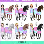 personalised horse jockey girl birthday card