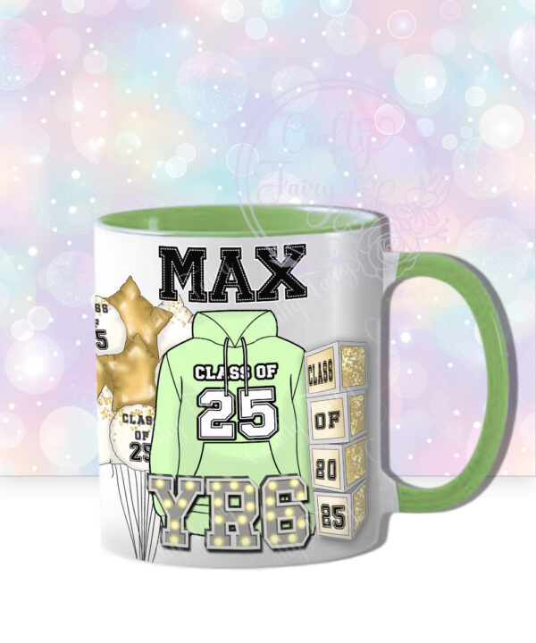 personalised class of 2025 hoodie and balloon print school leavers mug gift