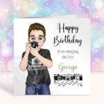 personalised male photographer birthday card