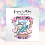 personalised cake baker star baker birthday card