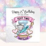 personalised cake baker star baker birthday card