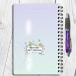 personalised amazing teacher ta note & flowers thank you a5 notebook gift