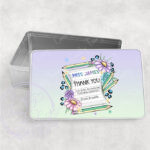 personalised amazing teacher ta note & flowers thank you medium tin
