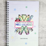 personalised amazing teacher ta lsa pencils & banner thank you a5 notebook gift