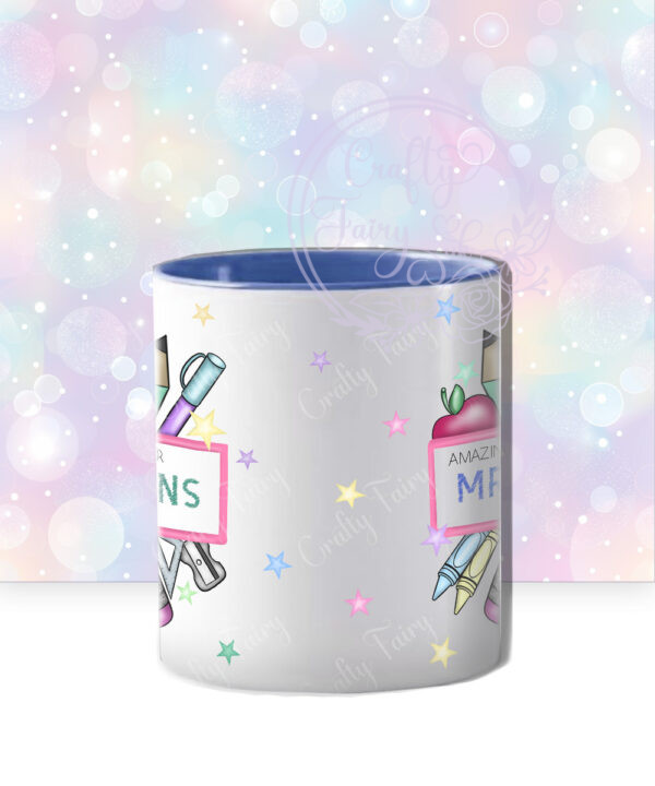 personalised amazing teacher ta lsa pencils & banner thank you mug gift