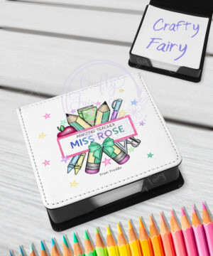 personalised amazing teacher ta lsa pencils & banner thank you memo note holder